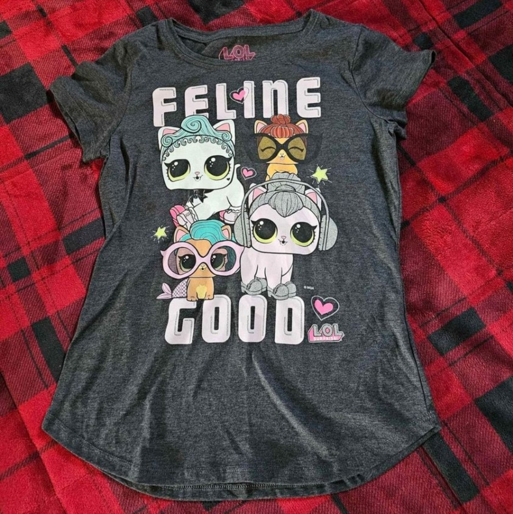 #840- girls lol shirt large 10/12